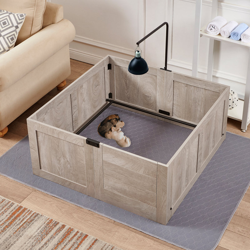 Unipaws Whelping Box For Dogs, Small Medium Breed Whelping Pen, Dog